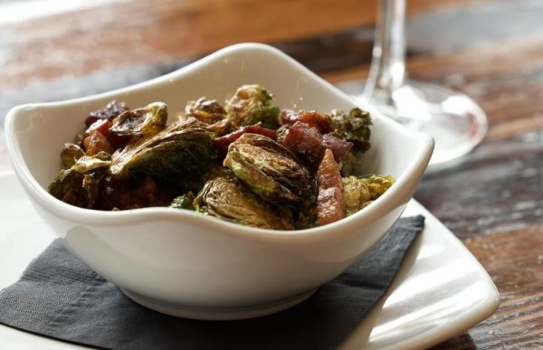 Brussels sprouts flash fried and tossed with pancetta in mustard-capers infused sherry vinaigrette.